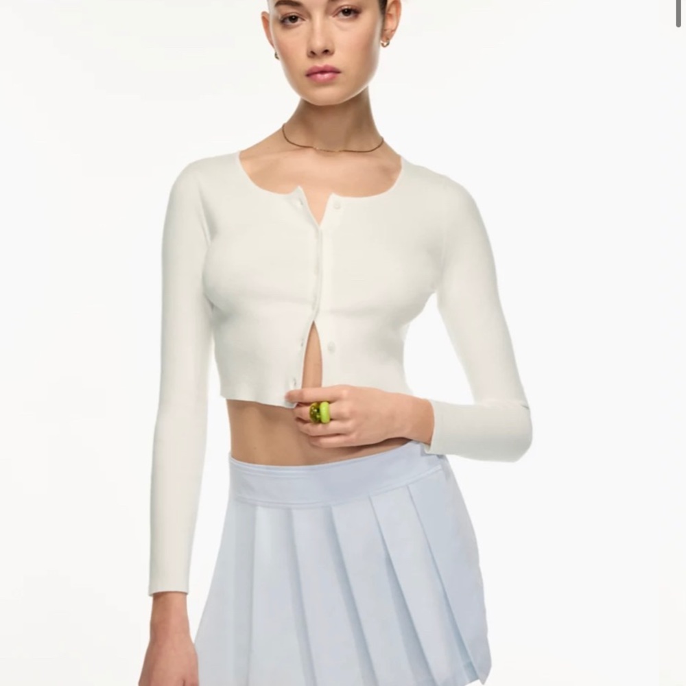 Aritzia | Sunday Best White Cropped Cardigan